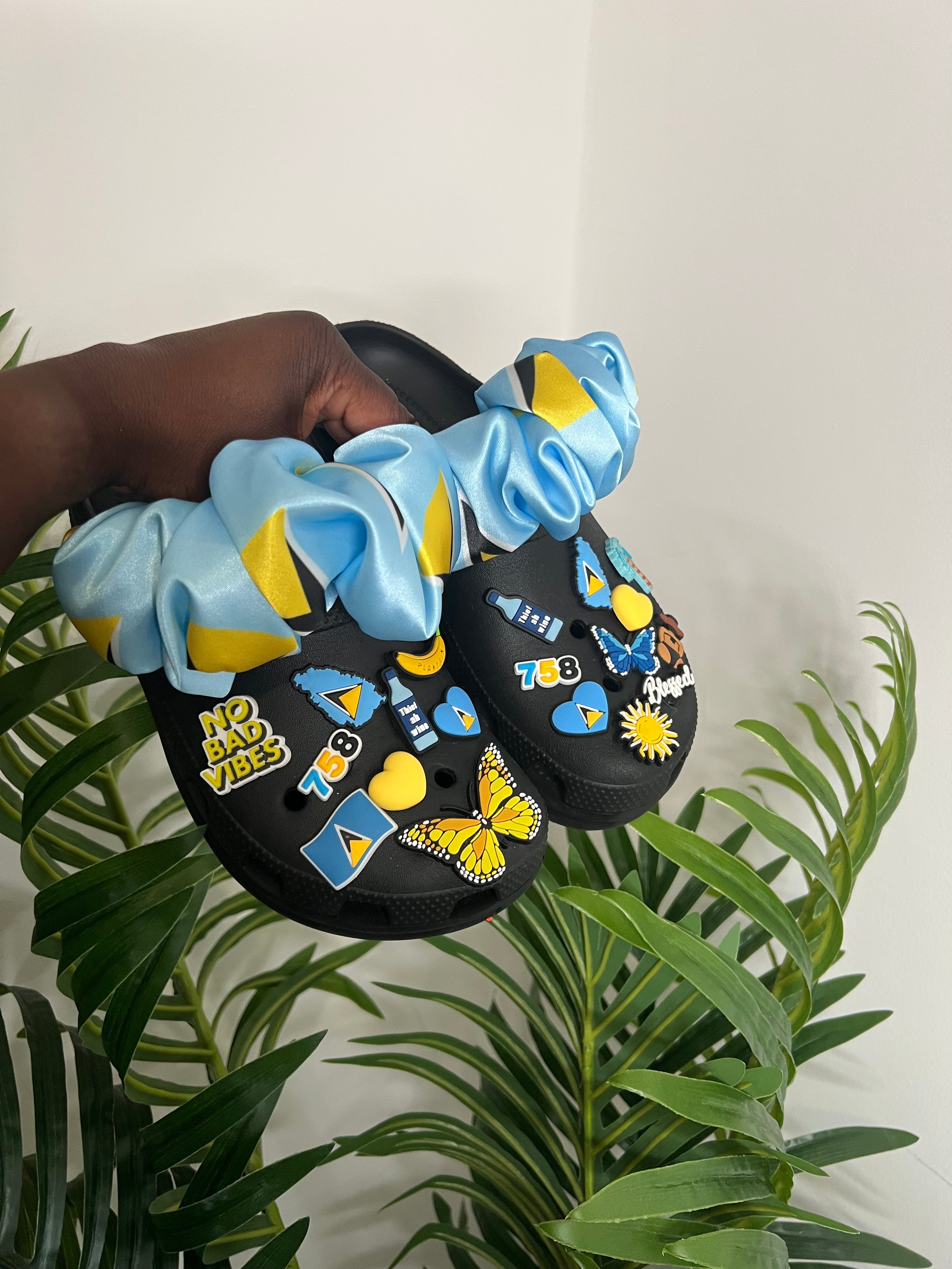 002 ST LUCIA FLAG CROCS BUNDLE
