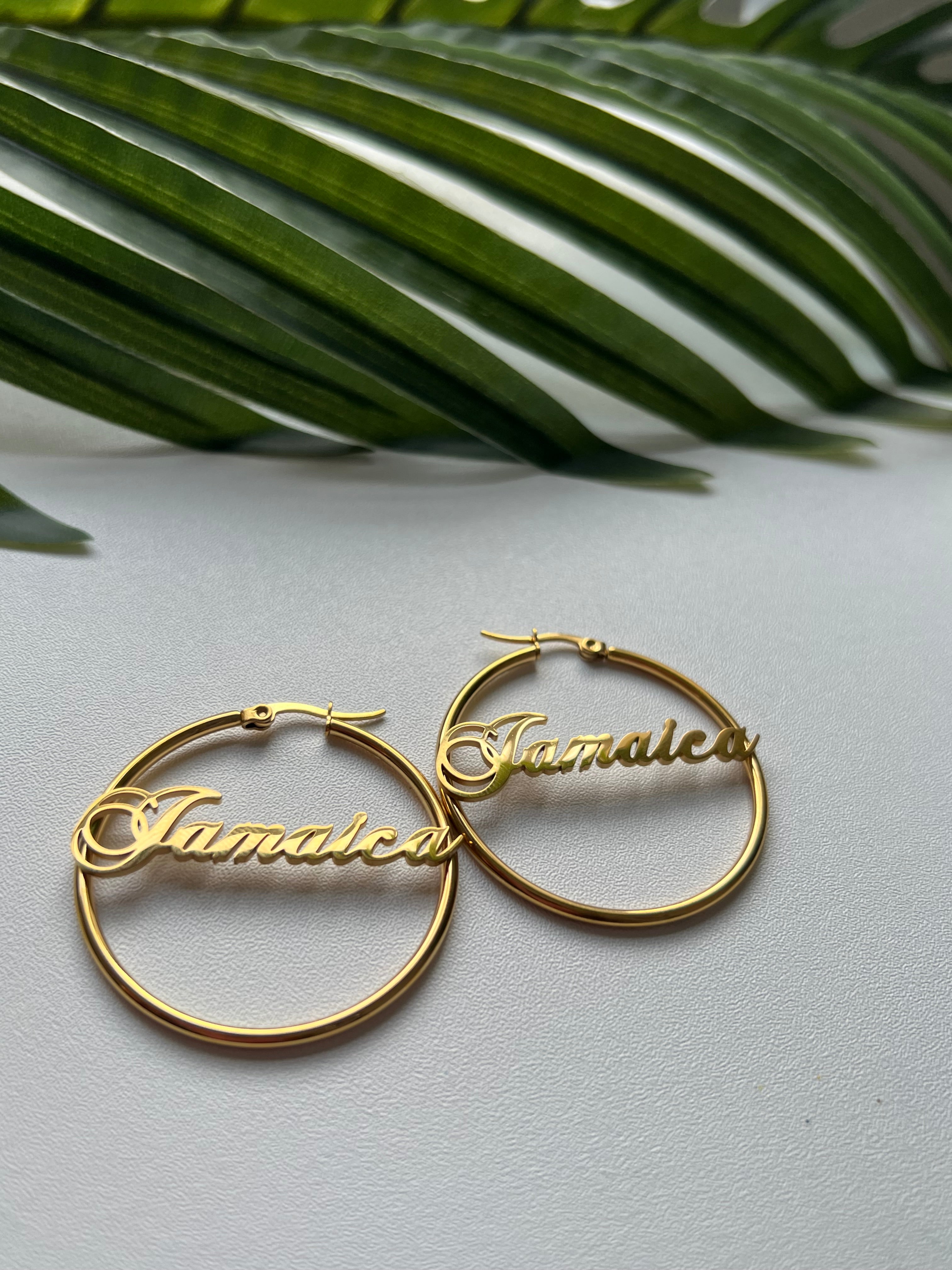 CARIBBEAN HOOP EARRINGS - CHOOSE YOUR FLAG