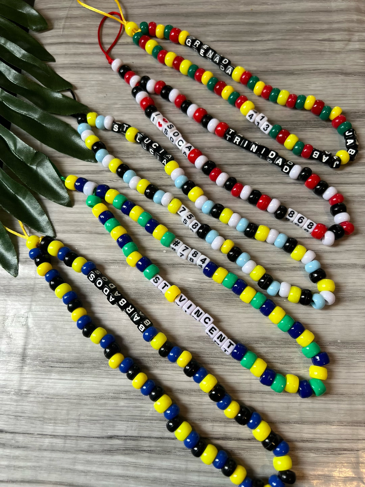 BEADED FLAG PHONE WRISTLETS