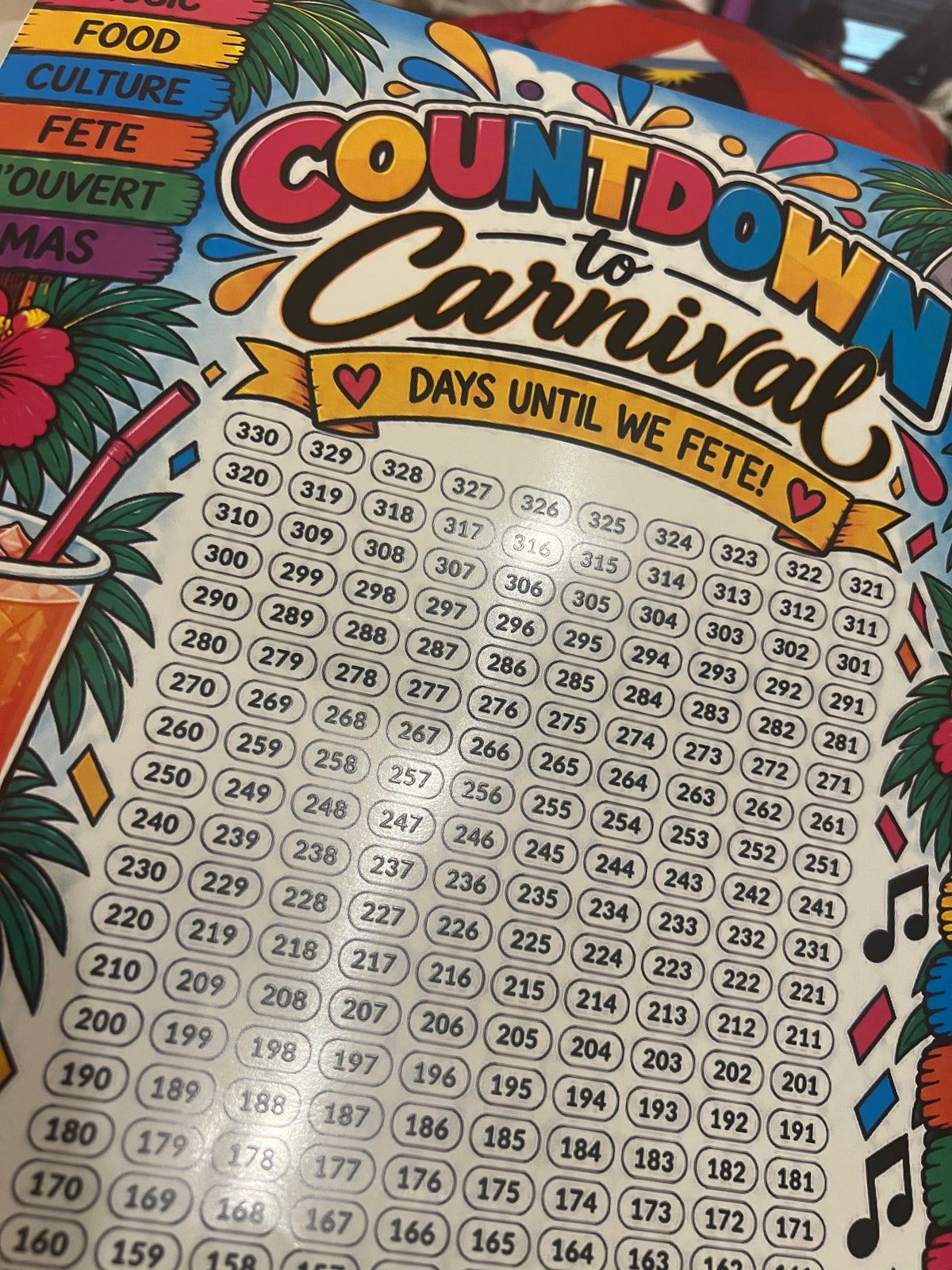 CARNIVAL COUNTDOWN POSTER