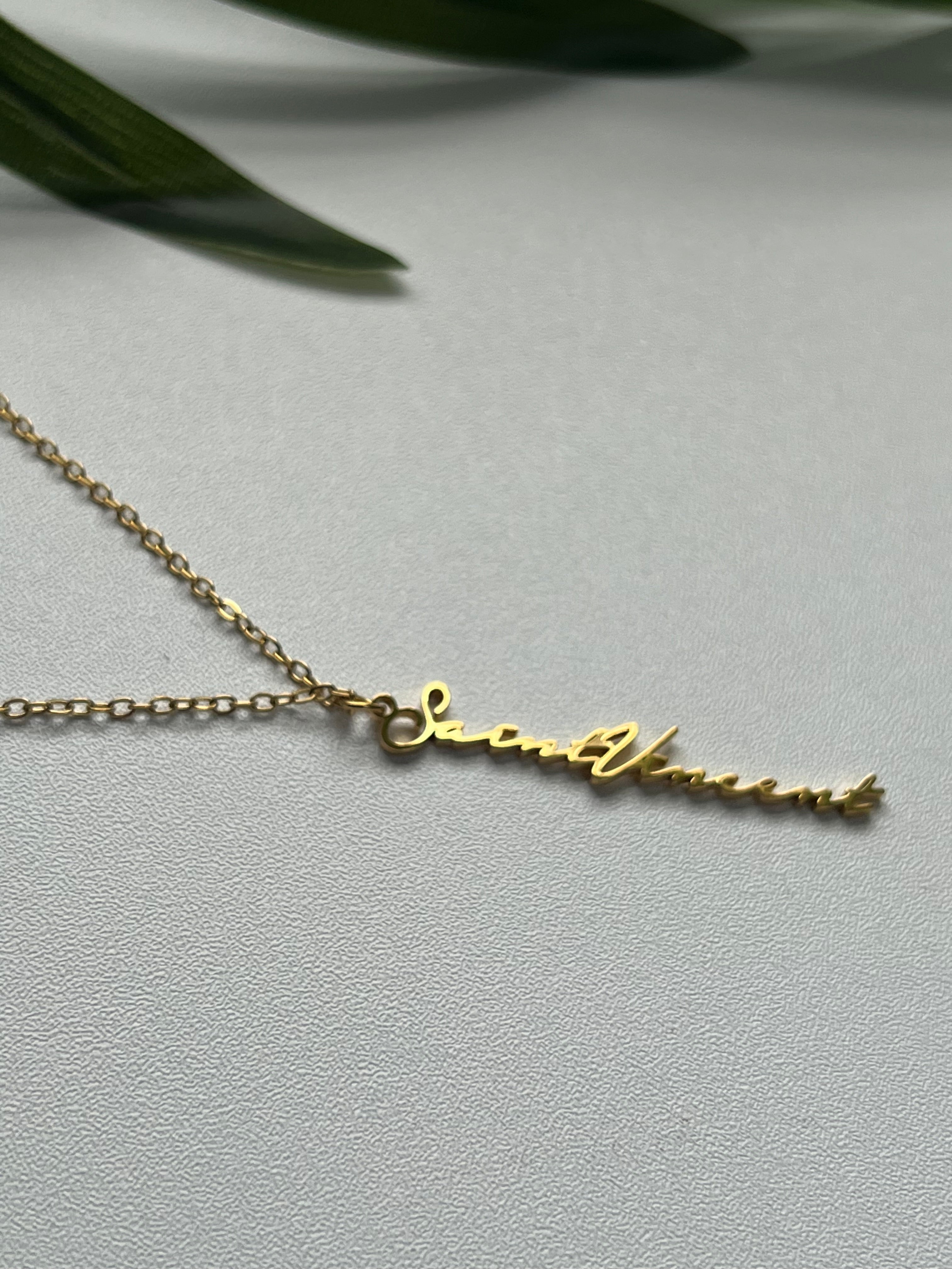 St Vincent Vertical Line Necklace