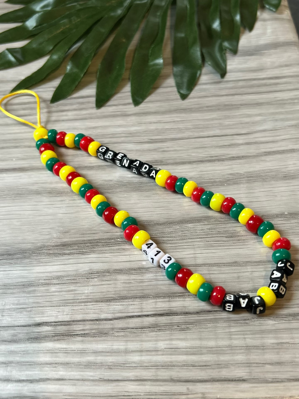 BEADED FLAG PHONE WRISTLETS