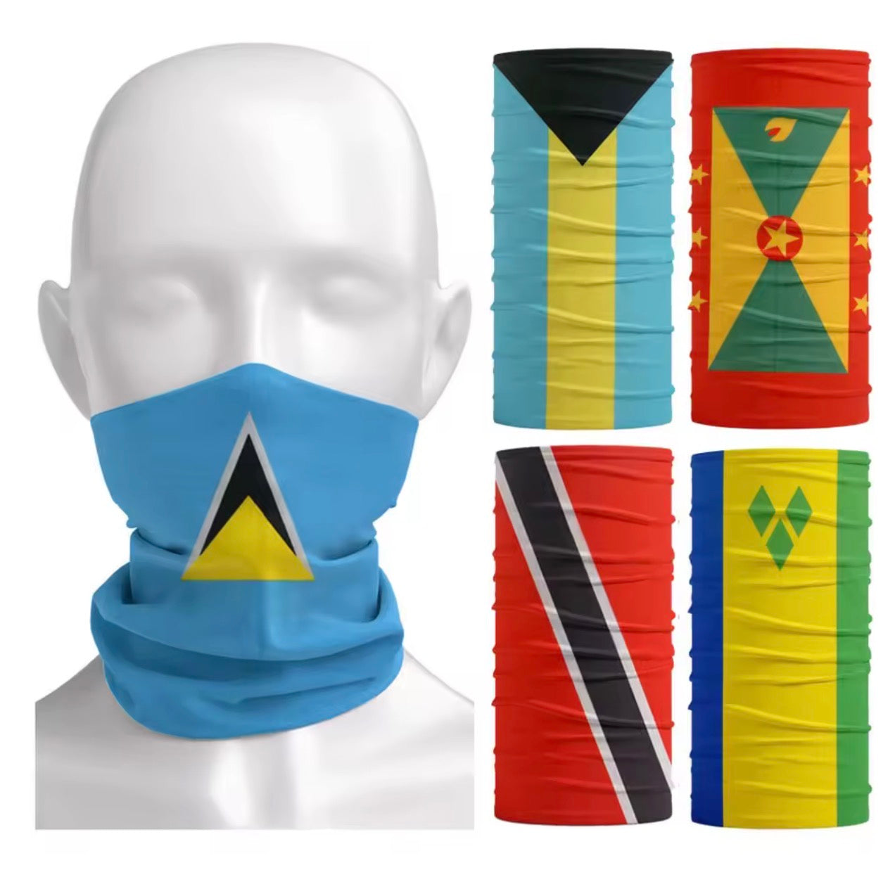 12-IN-1 MULTISTYLE FACE COVER - CHOOSE FLAG