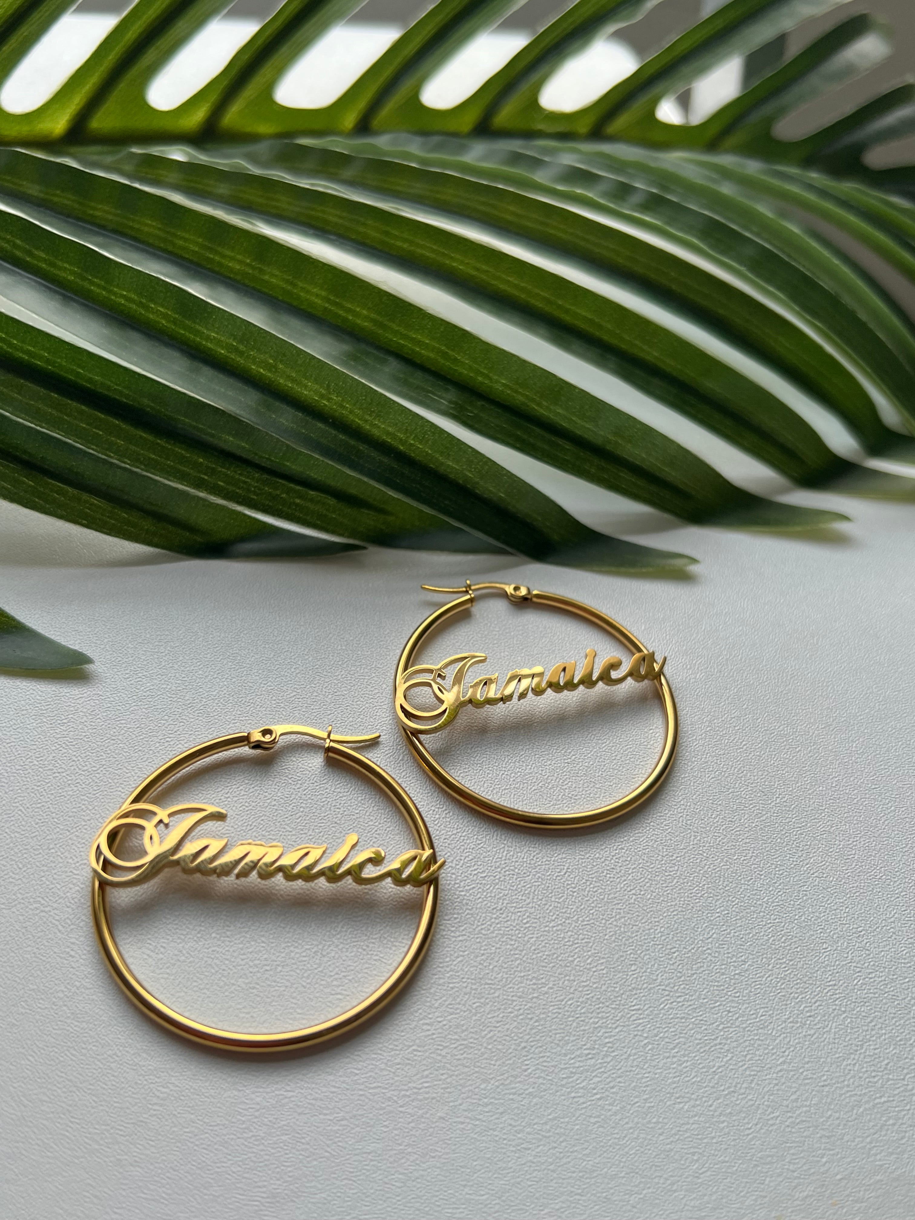 CARIBBEAN HOOP EARRINGS - CHOOSE YOUR FLAG