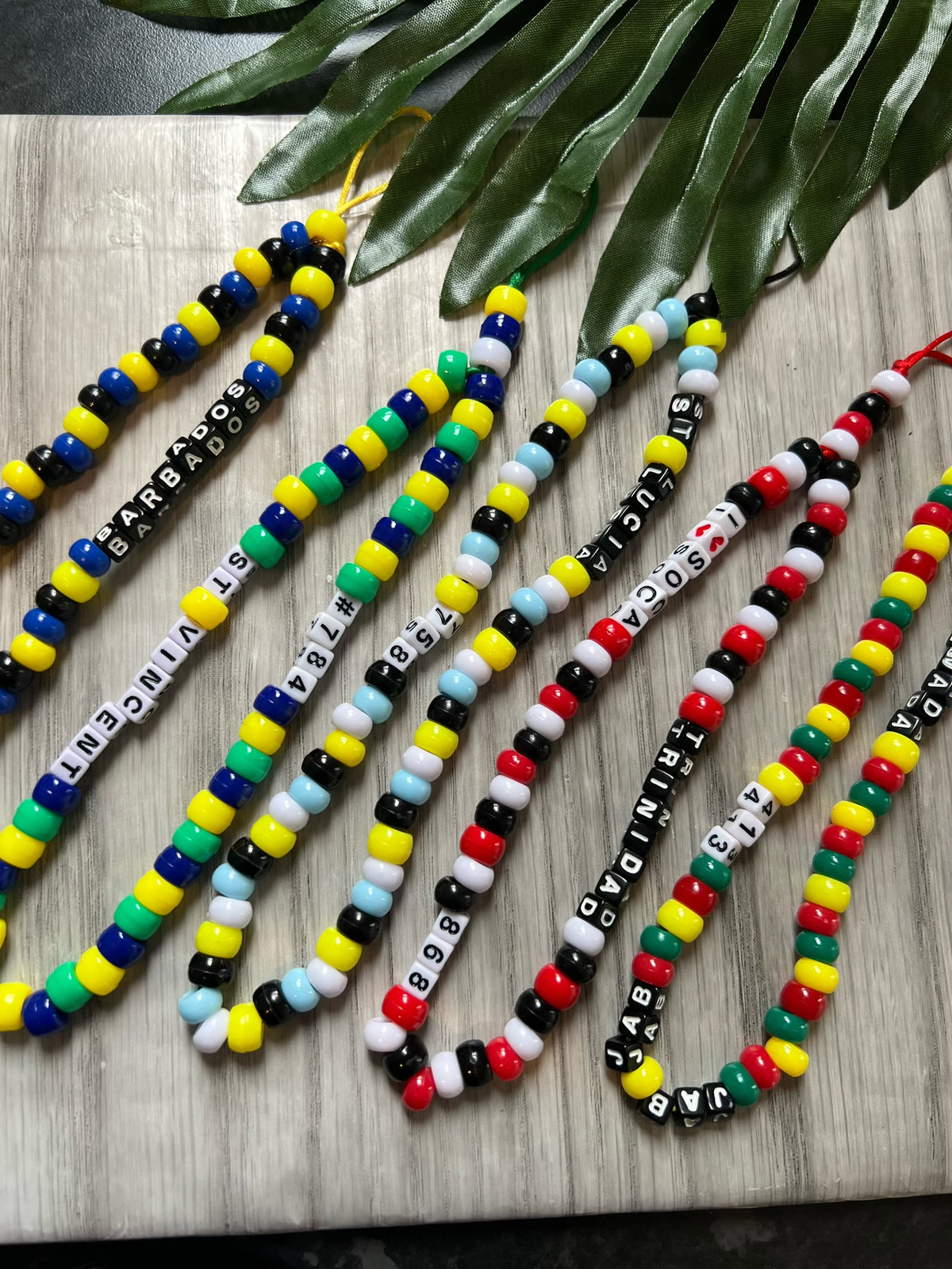 BEADED FLAG PHONE WRISTLETS