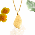 Gold St Vincent Country Map Necklace