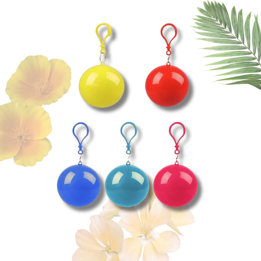 SINGLE USE PONCHO KEYRING