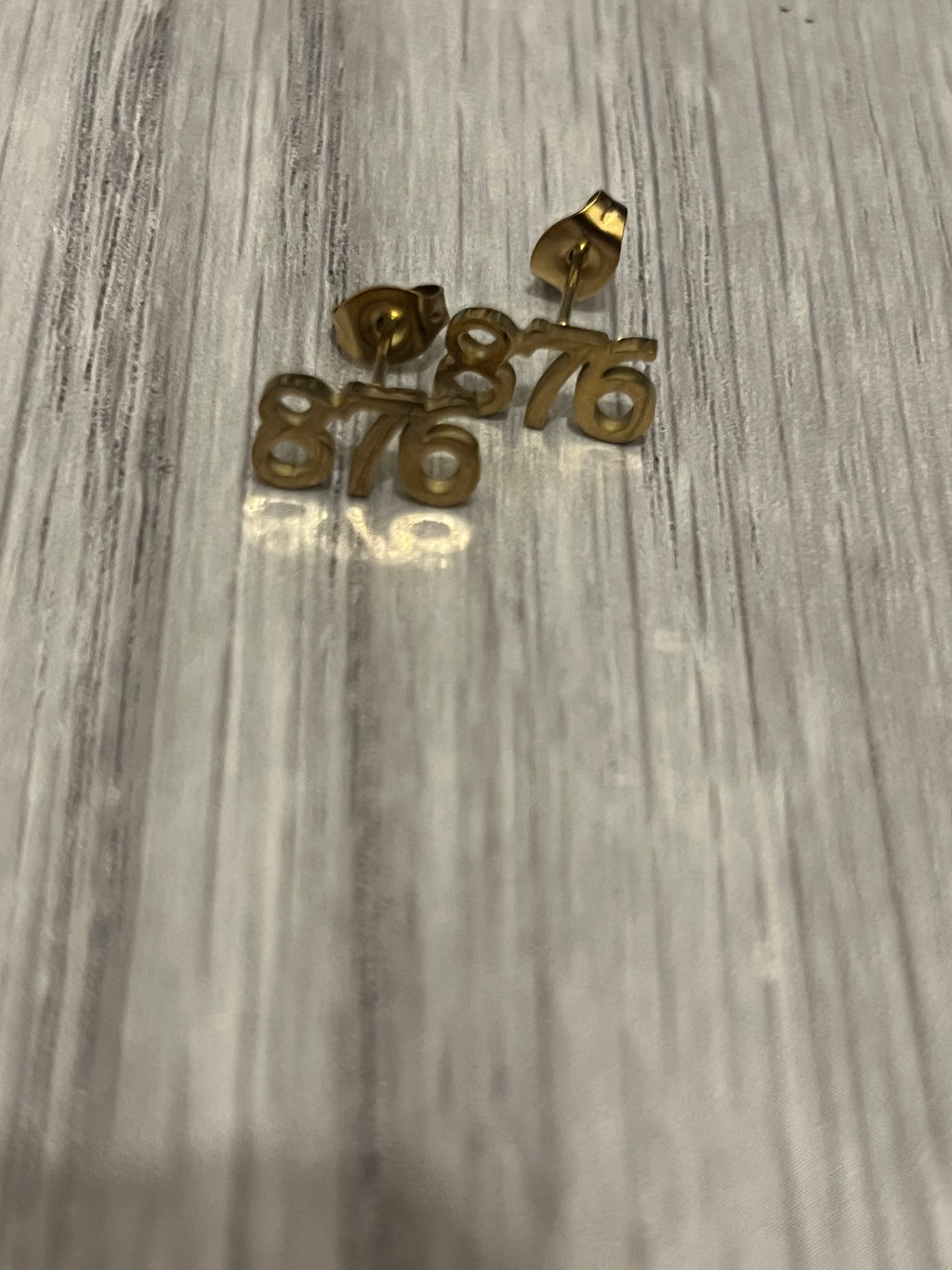 JAMAICA 876 AREA CODE EARRINGS
